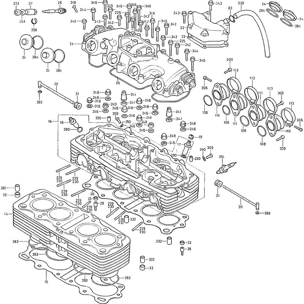 Honda CB 400 Four Motorsimmerringe Simmerringsatz Motor 8 pc Oil Seal Set Engine