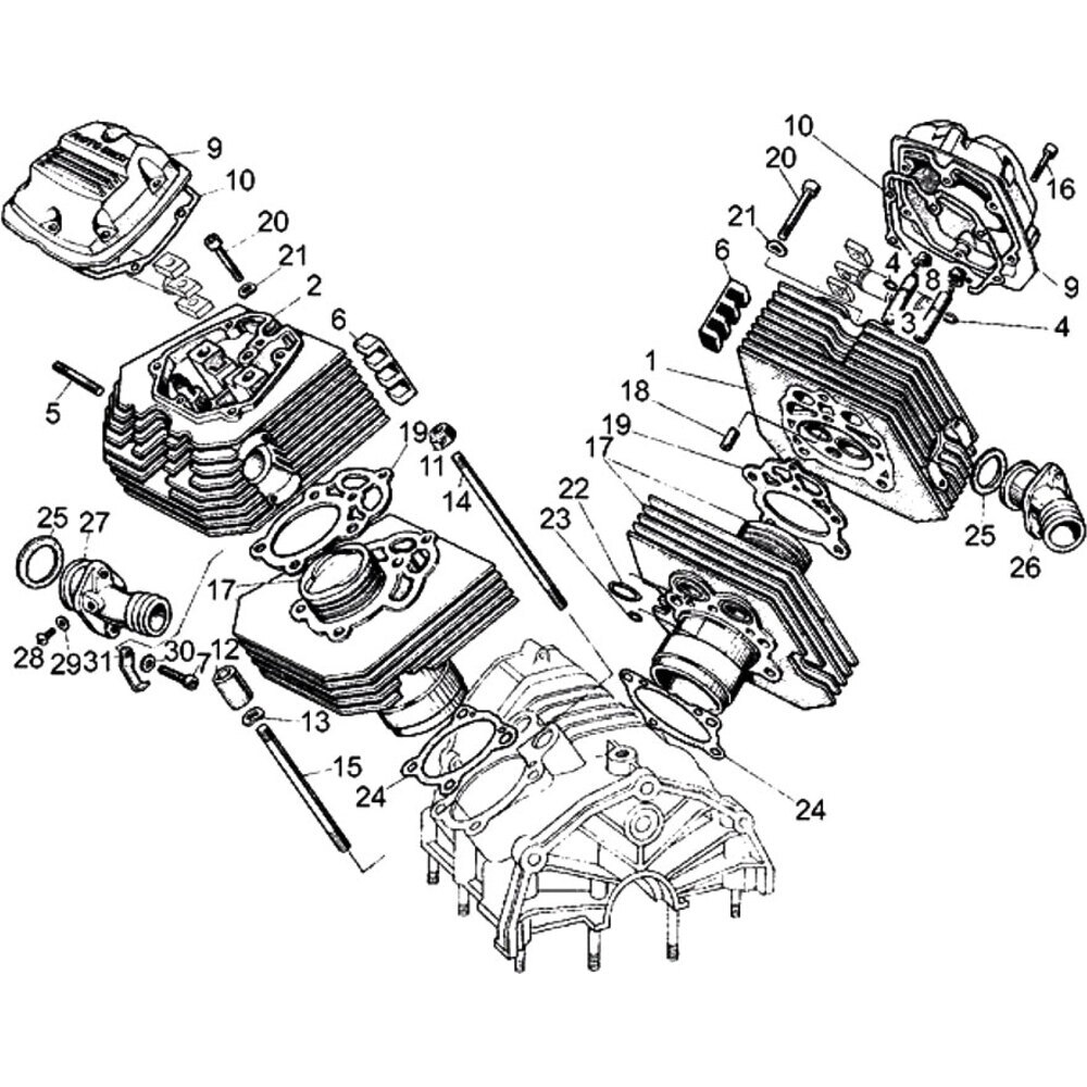 Moto Guzzi V 35 - Engine